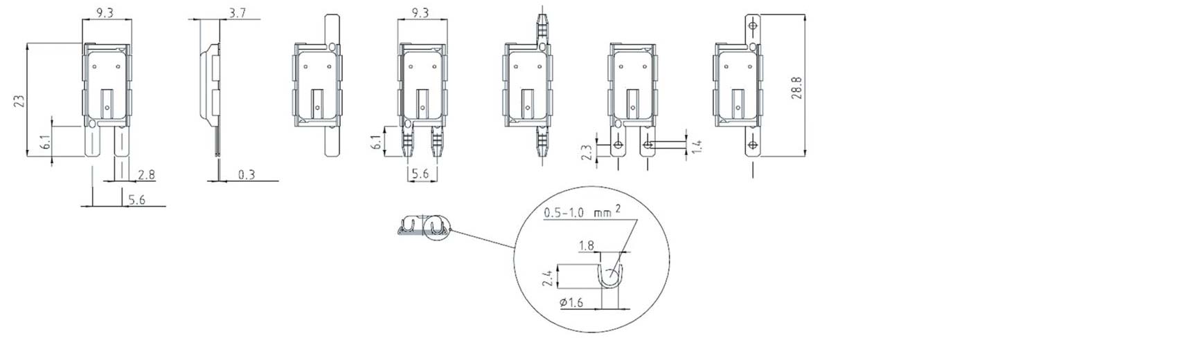 6AP汽車馬達(dá)保護(hù)器外形尺寸